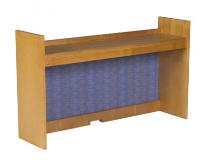 Woodcrest Single Shelf Carrel w\/Closed Back, 36"W